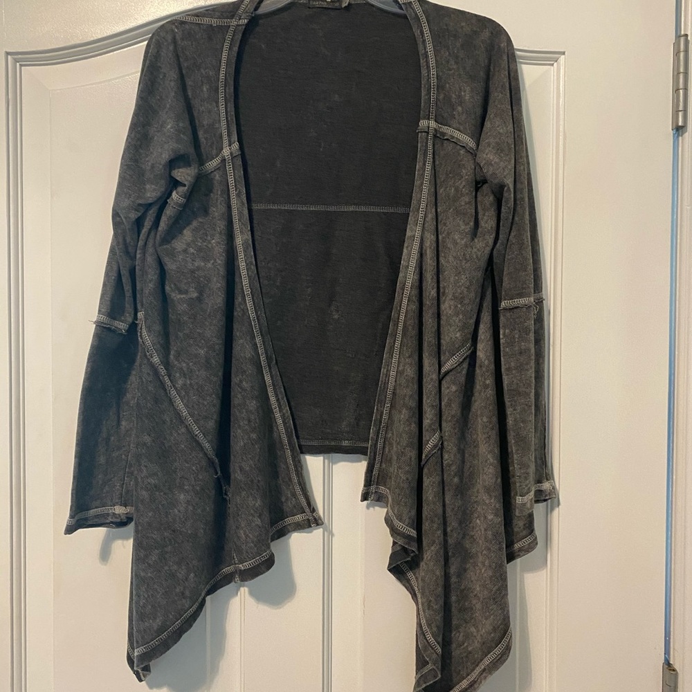 Gray Earthbound Trading Company  Open Cardigan